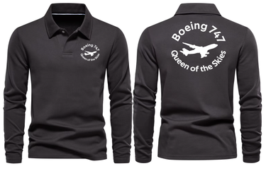 BOEING 747 LONG SLEEVE POLO